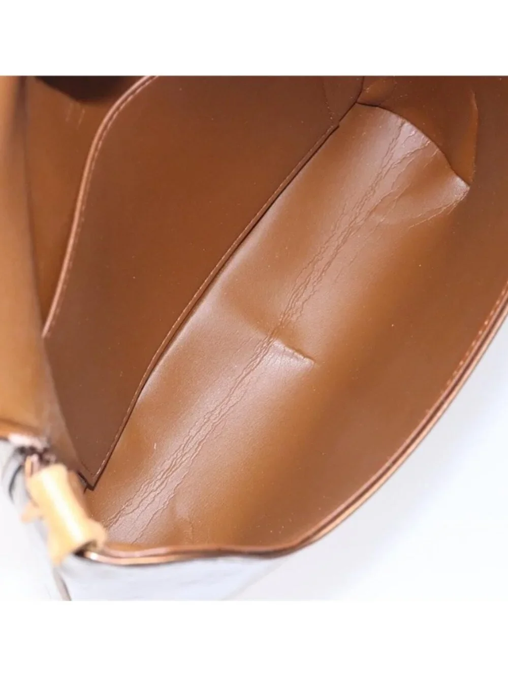 Authentic LOUIS VUITTON Monogram Vernis Thompson Street Bag Bronze M91124 LV